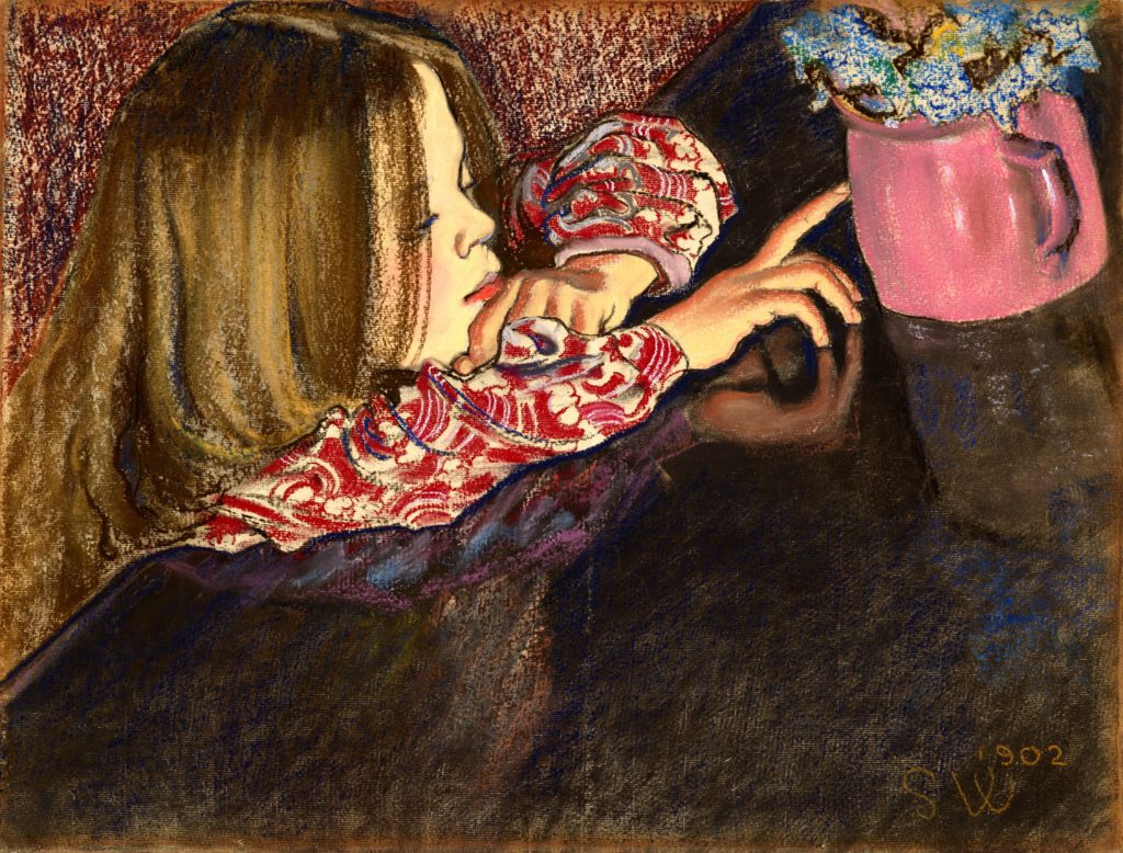 Stanisław Wyspiański, "Helenka z wazonem", 1902 pastel, papier; 47,5 x 62,8 cm, fot. MNK