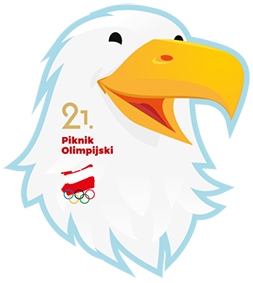 główka orła z napisem 21. piknik olimpijski
