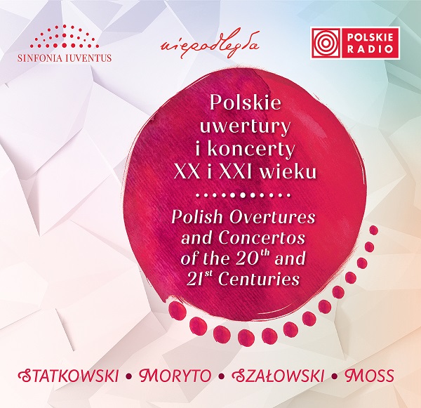 plakat z logami, tytułem w kółku w języku polskim i angielskim i nazwiskami artystów