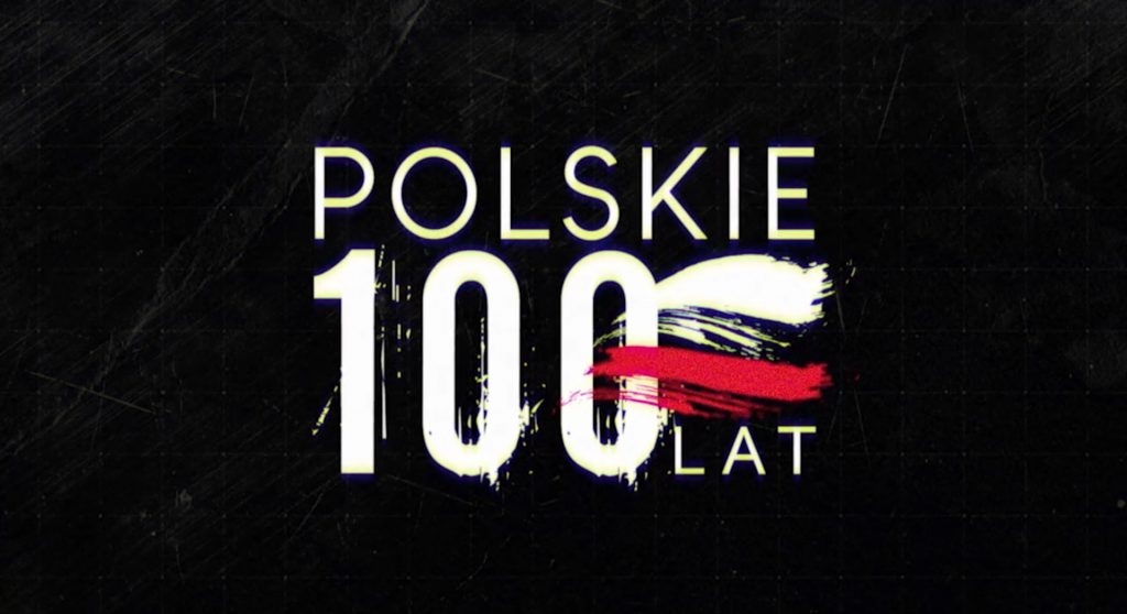 baner z napisem polskie 100 lat