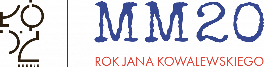 logo złożone z logo miasta Łódź i napisu MM20 rok jana kowalewskego