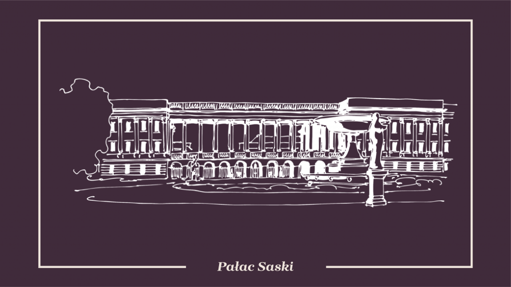 banerek z graficznym wizerunkiem pałacu