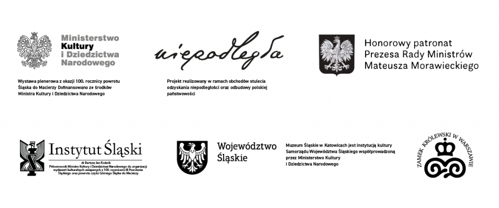 logotypi instytucji zaangażowanych w wystawę