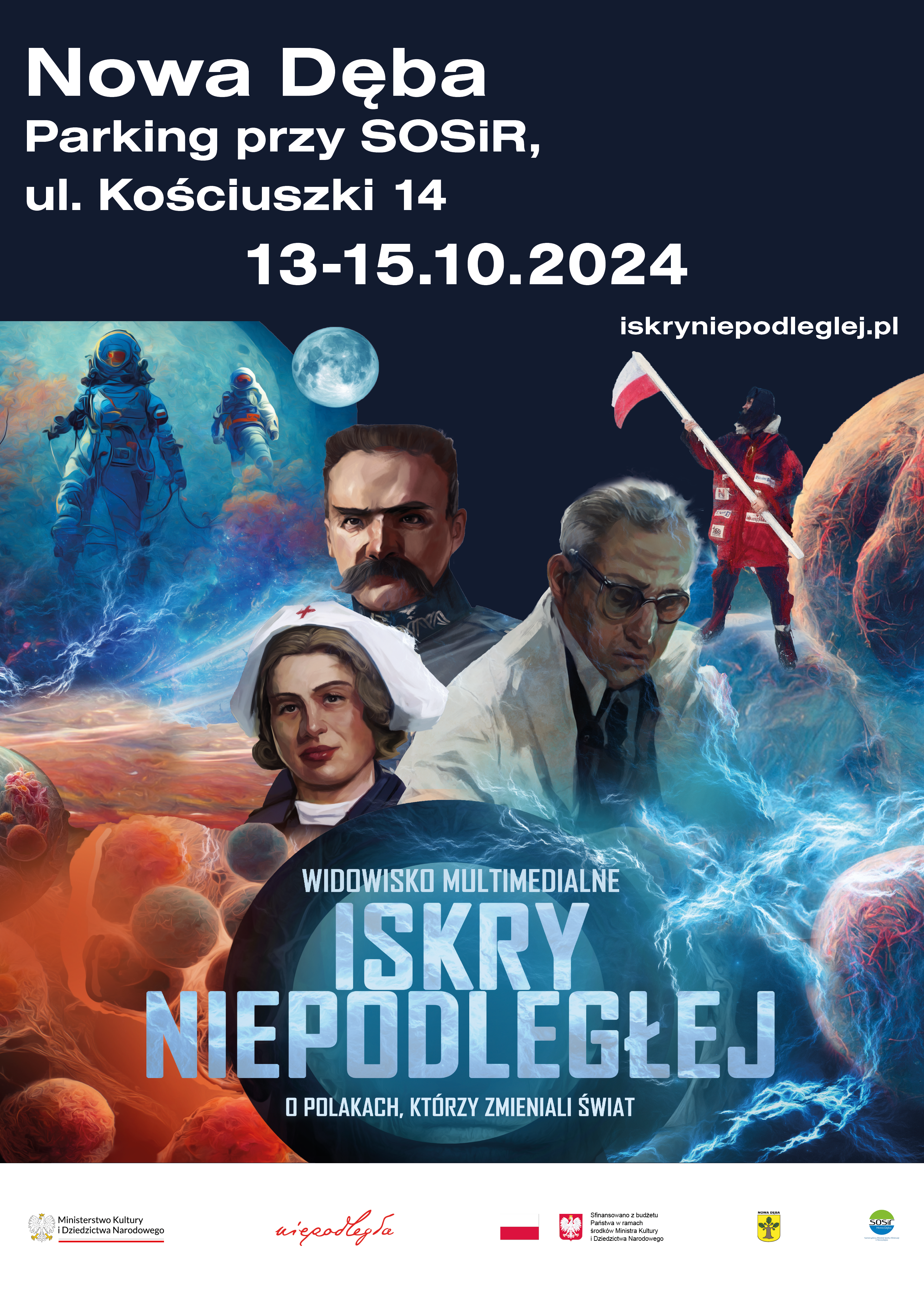 Plakat zapowiadający wydarzenie w Nowej Dębie