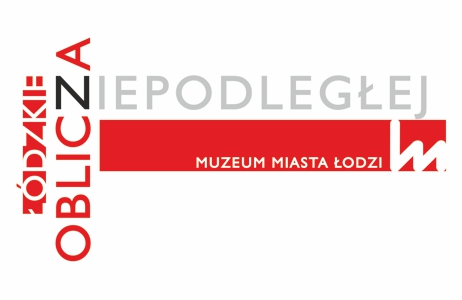 Logotyp złożony z dwóch poziomych i dwóch pionowych pasów od lewej strony. Na pierwszym pasie od lewej na czerwonym tle czarne litery z napisem 