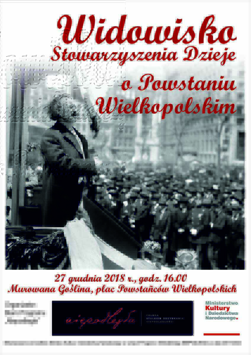 Plakat widowisko-o Powstaniu Wielkopolskim