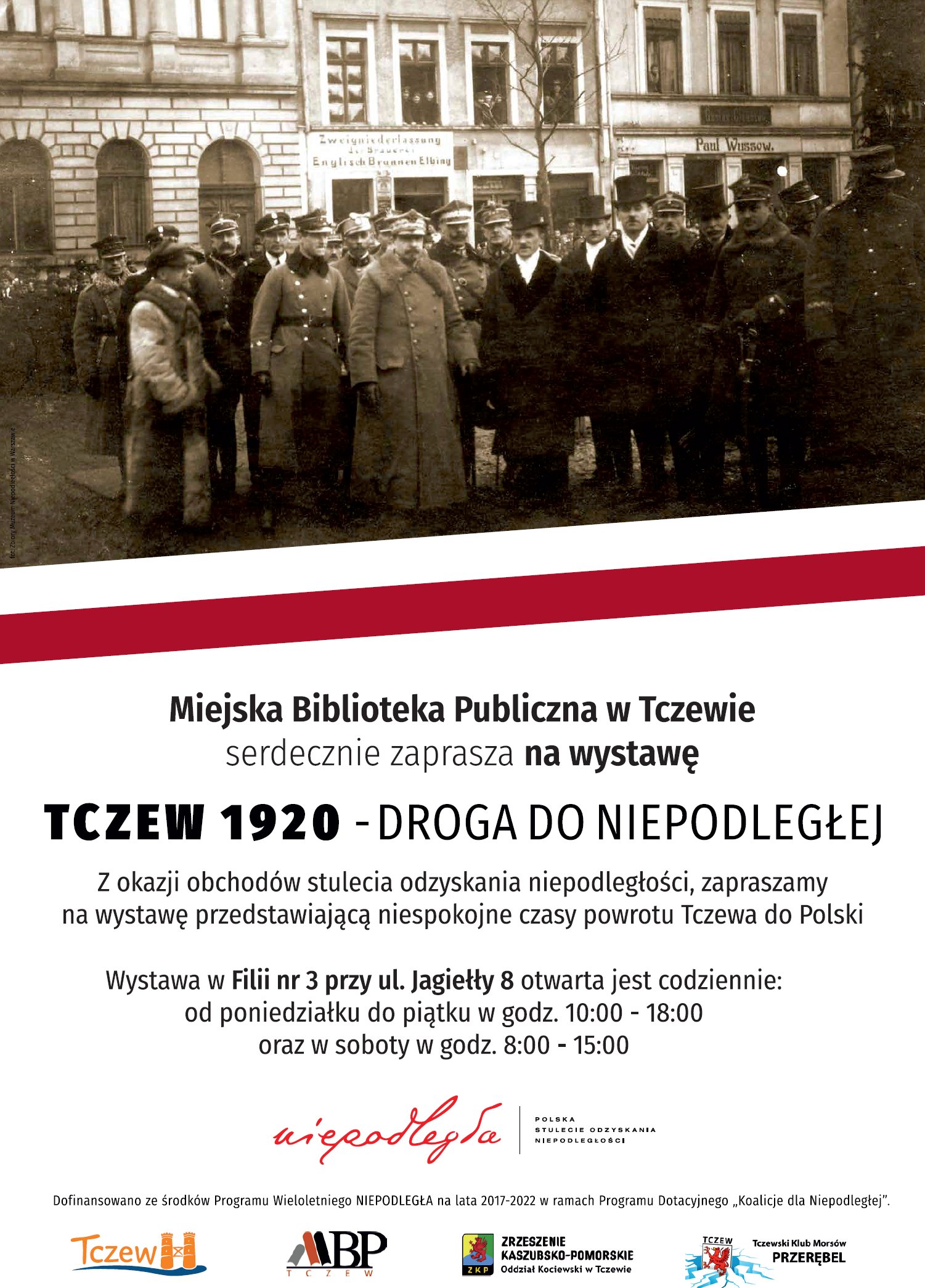 plakat wydarzenia z historycznym zdjęciem i informacjami