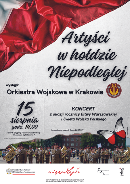 Artyści w hołdzie Niepodległej - koncert z okazji rocznicy Bitwy Warszawskiej i Święta Wojska Polskiego