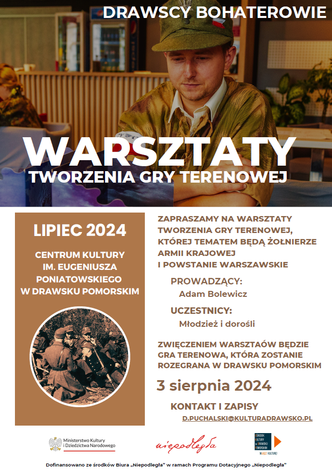 plakat warsztaty tworzenia gier miejskich